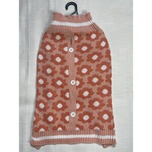 Pet Posse Pink Flower Harness Hole Pull On Sweater Sz XL New